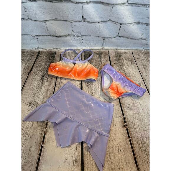 WONDER NATION Girl’s 3-Piece Mermaid Swim Set / Size: 12 Months - Picture 1 of 10